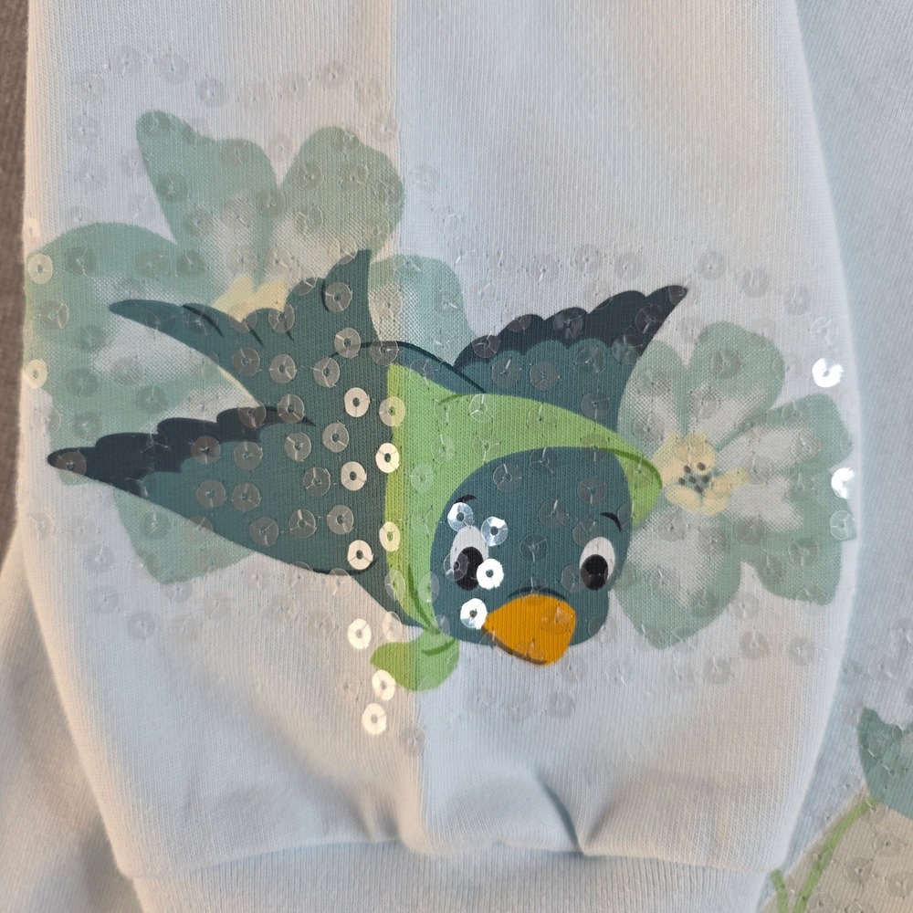 NWT Disney Cinderella 75th Anniversary Shirt Womens XL Blue Sequin Spirit Jersey - Picture 4 of 13